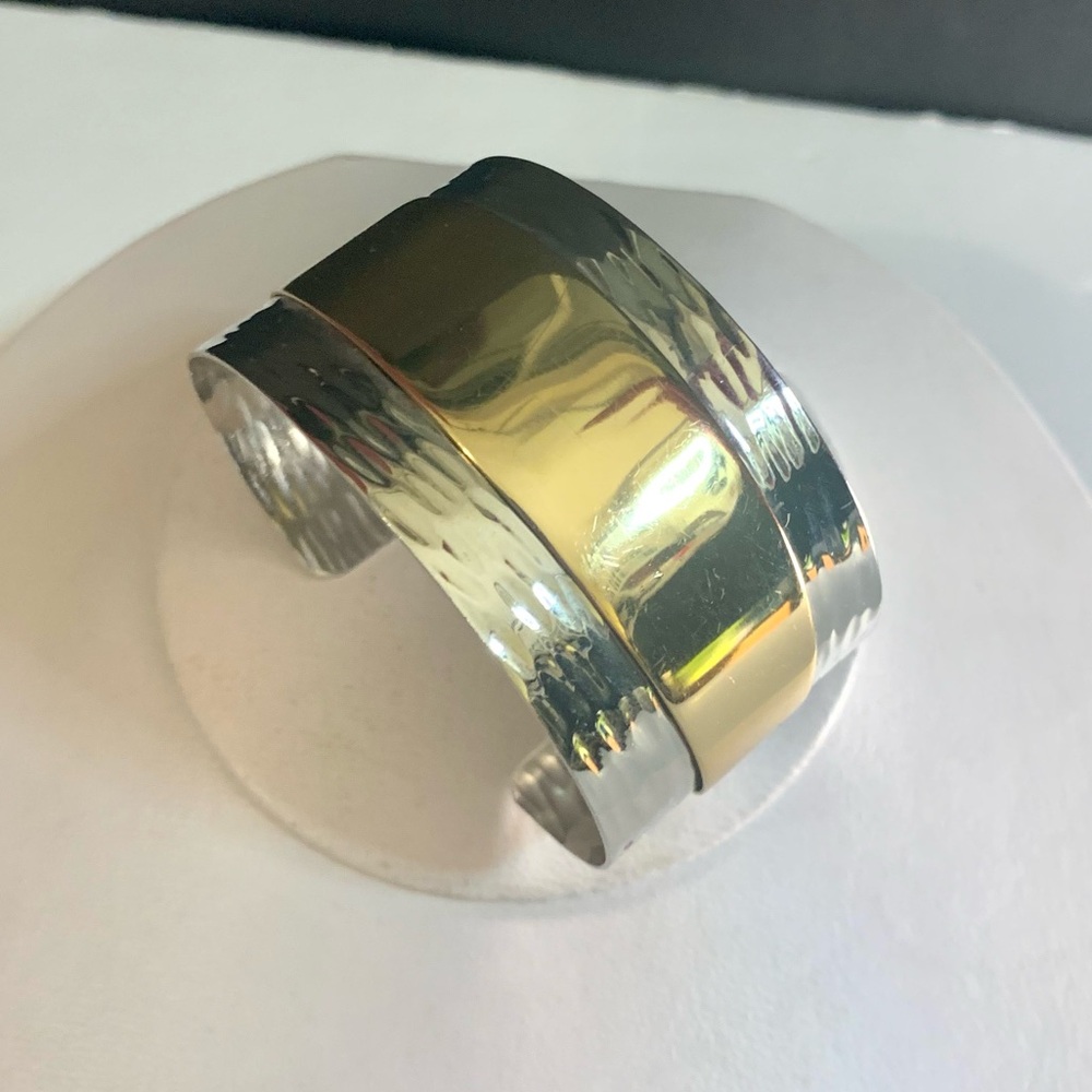 Napier Silver and Gold tone Cuff Bracelet